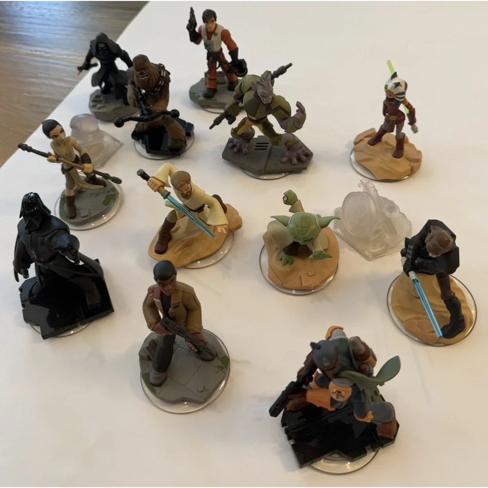 Disney Infinity 3.0 Star Wars Figure Lot Darth Vader Yoda Boba‎ Fett Rey Ahsoka